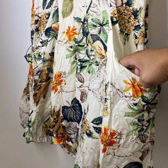 Fab'rik Tropical Print Dress With Double Pocket - Picture 5 of 12